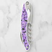 Violett-Blume-Korkenzieher Kellnermesser (Rückseite)