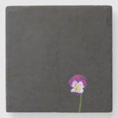 Violett-Blume-Küstenercnm Steinuntersetzer (Vorderseite)