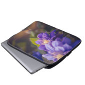 Violett-Blume Laptopschutzhülle (Vorne Knopf)