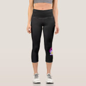 Violett-Blume lecapcnm Capri Leggings (Vorderseite)