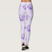 Violett Blume Leggings (Rückseite)