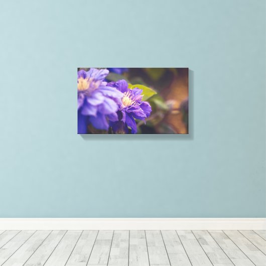 Violett-Blume Leinwanddruck (Insitu (Holzboden))