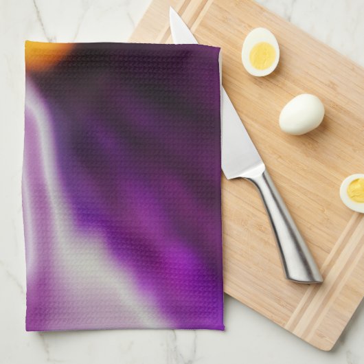 Violett-Blume, Lila weiß Handtuch (Viertel Falte)