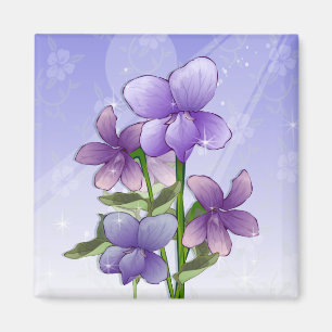 Violett-Blume Magnet