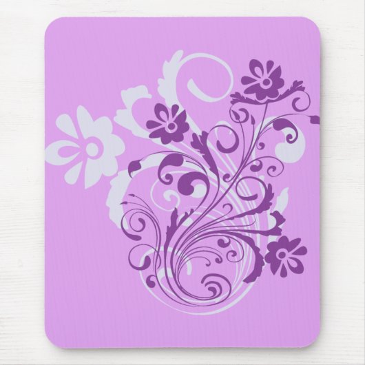 Violett-Blume Mousepad (Vorne)