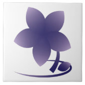 Violett Blume nb Fliese (Vorderseite)