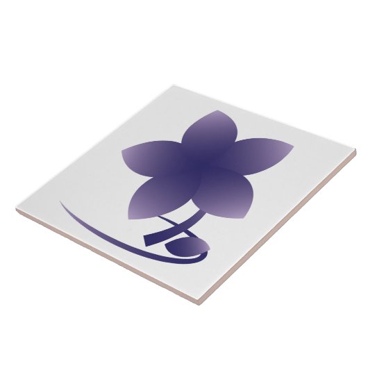 Violett Blume nb Fliese (Seite)