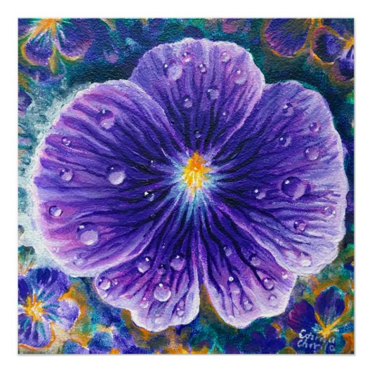 Violett-Blume Poster (Vorderseite)