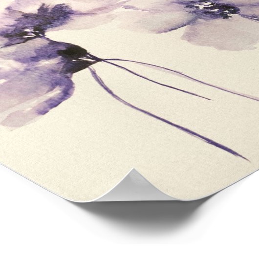 Violett Blume Premium 8x10 Leinwand Gloss Poster (Ecke)