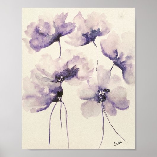Violett Blume Premium 8x10 Leinwand Gloss Poster (Vorne)