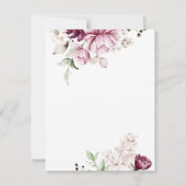 Violett Blume Probe Abendessen Einladung (Rückseite)