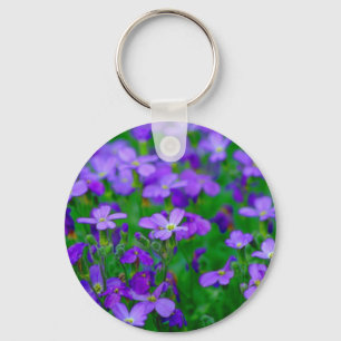 Violett-Blume-Schlüsselanhänger Schlüsselanhänger