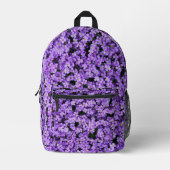 Violett Blume Schönes Violetset Bedruckter Rucksack (Vorderseite)