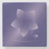 Violett-Blume Steinuntersetzer (Vorderseite)