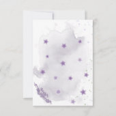 Violett Blumen grün Gold Dank Karte (Rückseite)