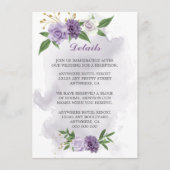 Violett-Blumen-Gründetails Begleitkarte (Vorderseite)