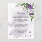 Violett-Blumen-Gründetails Begleitkarte (Vorderseite)