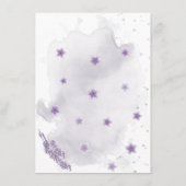 Violett-Blumen-Sitzkarte Begleitkarte (Rückseite)