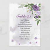 Violett-Blumen-Sitzkarte Begleitkarte (Vorderseite)