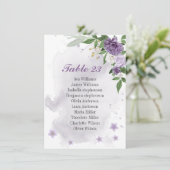 Violett-Blumen-Sitzkarte Begleitkarte (Stehend Vorderseite)