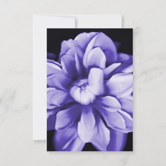 Violett Blumenblut Brautdusche Einladung (Rückseite)