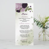 Violett-Blumenkarte Menükarte (Stehend Vorderseite)
