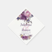 Violett Blumenservietten Serviette (Ecke)