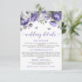 Violett-Blumenstrauß Begleitkarte (Stehend Vorderseite)