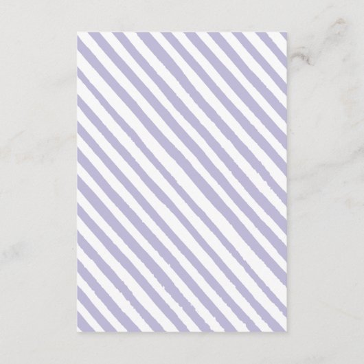 Violett-Blumenstrauß Begleitkarte (Rückseite)