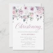 Violett Blush Floral| Weihnachten Einladung (Vorderseite)