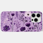 Violett-Blütenmuster für Retro-Deo Case-Mate iPhone Hülle (Rückseite (Horizontal))