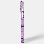 Violett-Blütenmuster für Retro-Deo Case-Mate iPhone Hülle (Rückseite / Links)