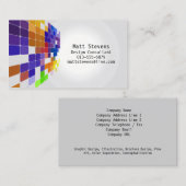 Violett-braune Visitenkarte mit Farbkacheln (Vorne/Hinten)