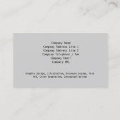 Violett-braune Visitenkarte mit Farbkacheln (Rückseite)