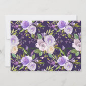 Violett-Brautparty Einladung (Rückseite)