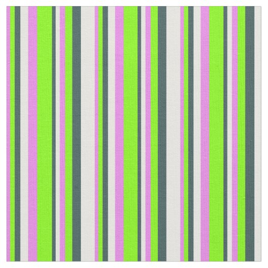 Violett, Chartreuse, dunkles Schiefergrau und Minz Stoff (Nahaufnahme)