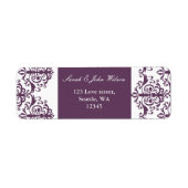 Violett-Damaske-Adresse (Vorne)