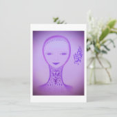 Violett Dankeskarte (Stehend Vorderseite)