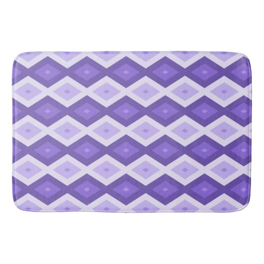 Violett-Diamantmuster Badematte (Vorderseite)