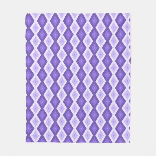 Violett-Diamantmuster Fleecedecke (Vorderseite)