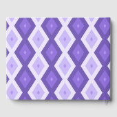Violett-Diamantmuster Gästebuch (Rückseite)