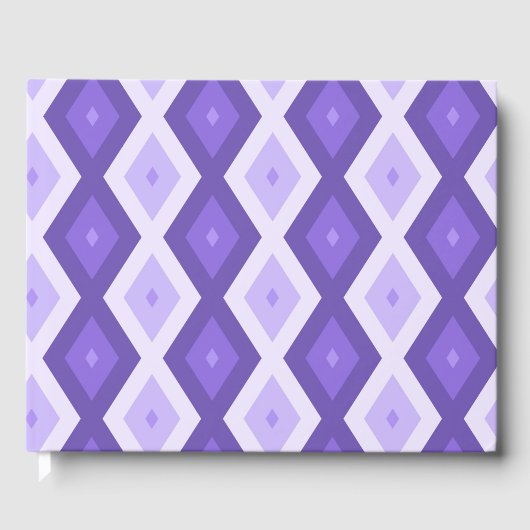Violett-Diamantmuster Gästebuch (Vorderseite)