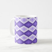 Violett-Diamantmuster Kaffeetasse (Vorderseite Links)