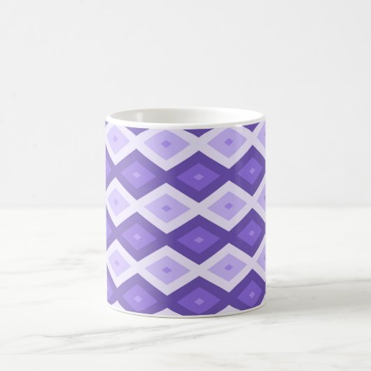 Violett-Diamantmuster Kaffeetasse (Mittel)
