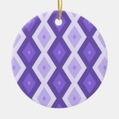 Violett-Diamantmuster Keramik Ornament (Vorne)