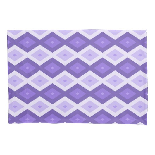 Violett-Diamantmuster Kissenbezug (Vorderseite)