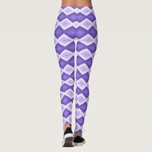 Violett-Diamantmuster Leggings (Rückseite)
