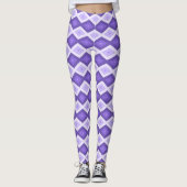 Violett-Diamantmuster Leggings (Vorderseite)