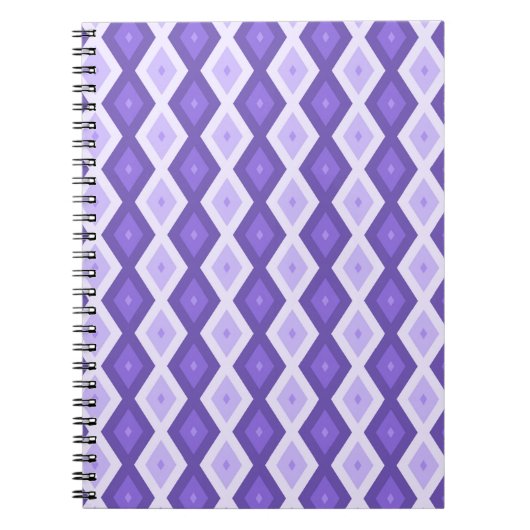 Violett-Diamantmuster Notizblock (Vorderseite)