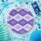 Violett-Diamantmuster Pappteller (Party)
